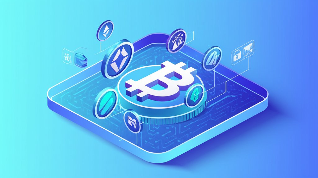 Visual guide explaining cryptocurrency, digital money, and blockchain technology.