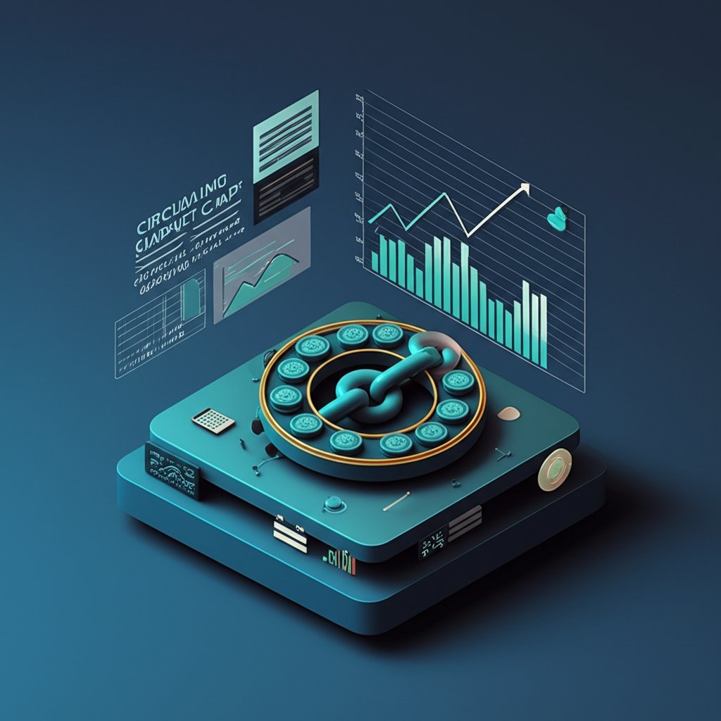Chart illustrating crypto circulating supply's undeniable link to market cap.