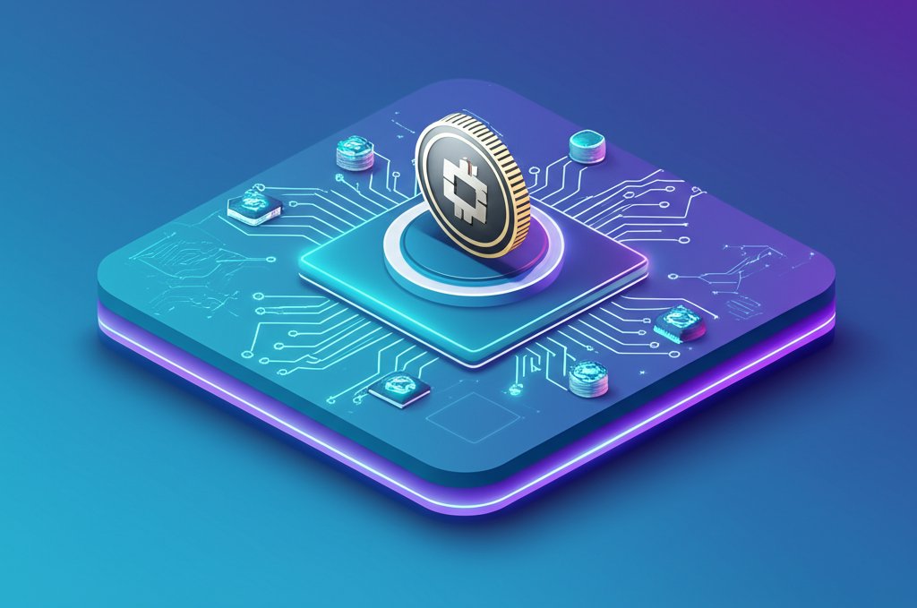 Cryptocurrency transforming into digital coins through blockchain.