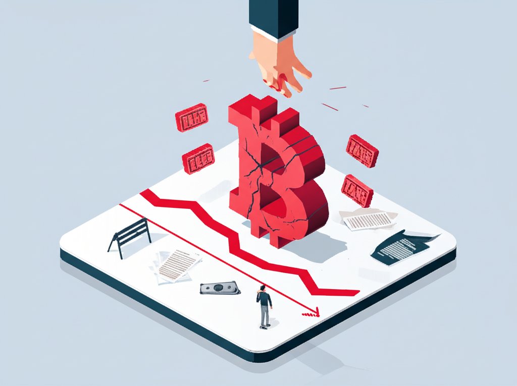 Dramatic crypto flash crash as Trump tariffs push market low.