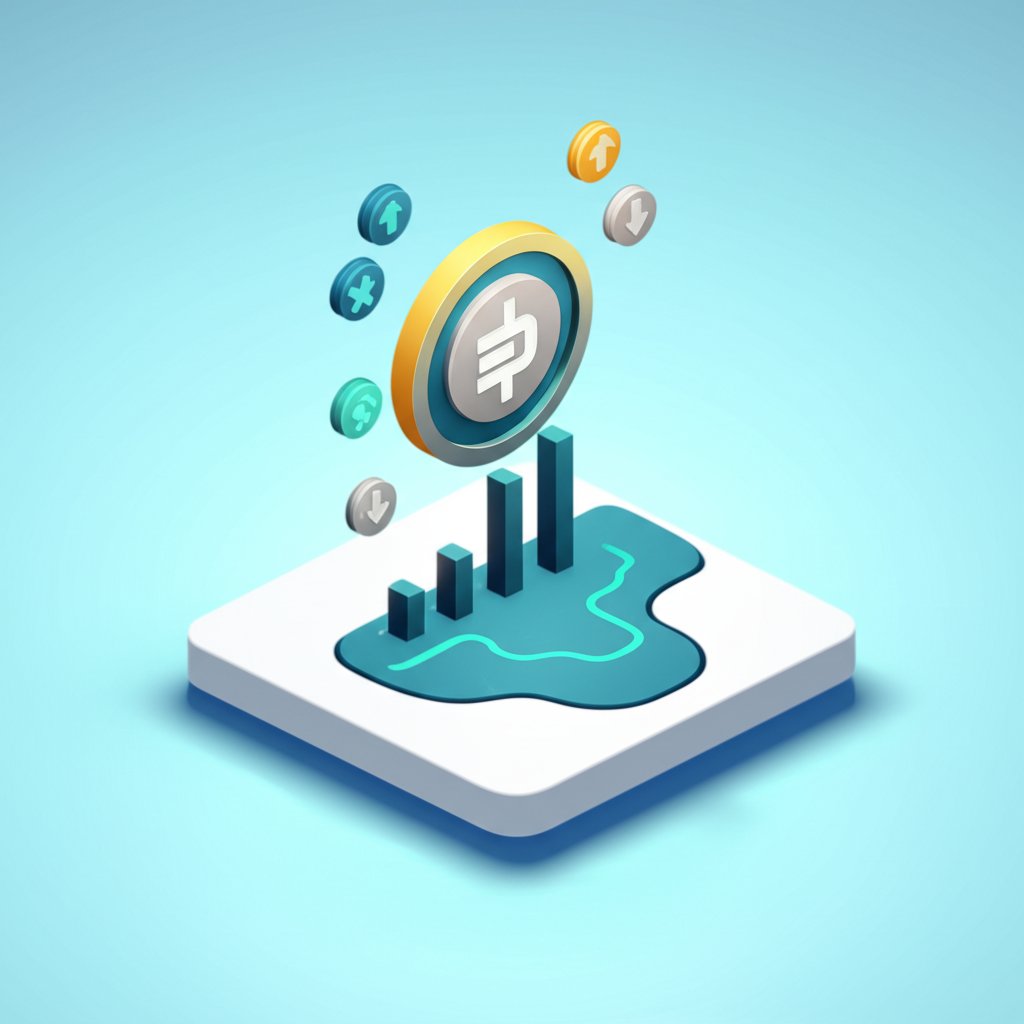 Penny stock cryptocurrency coins with low market cap graphic.