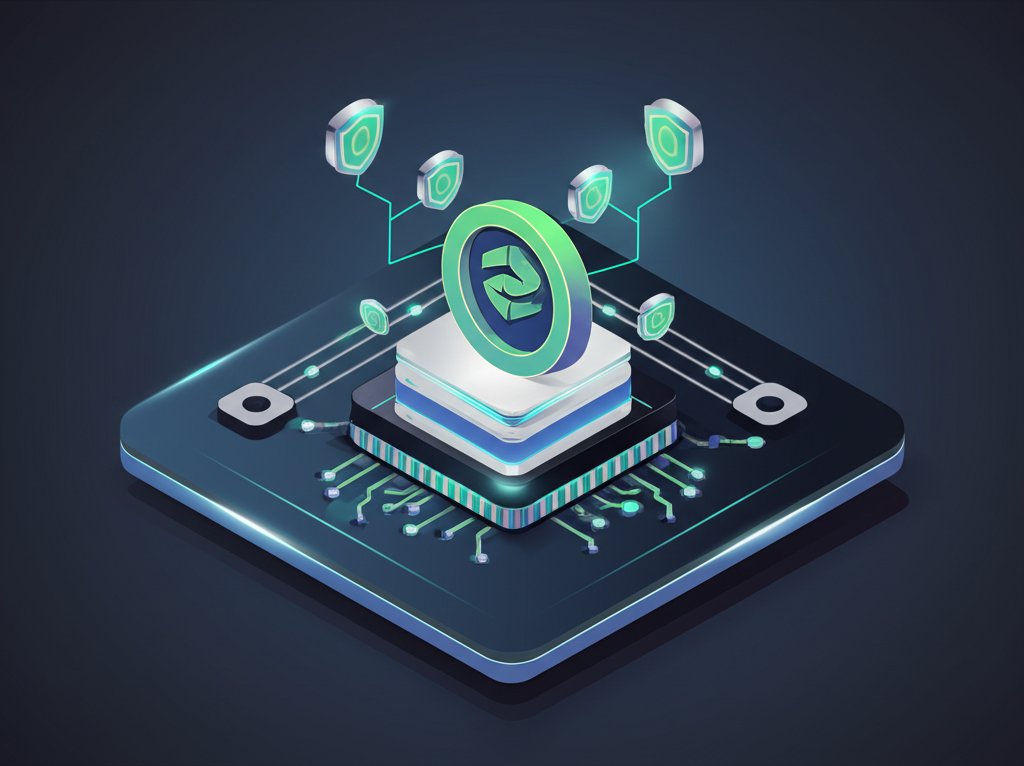 Visual defining cryptocurrency: core idea, digital currency concept explained.